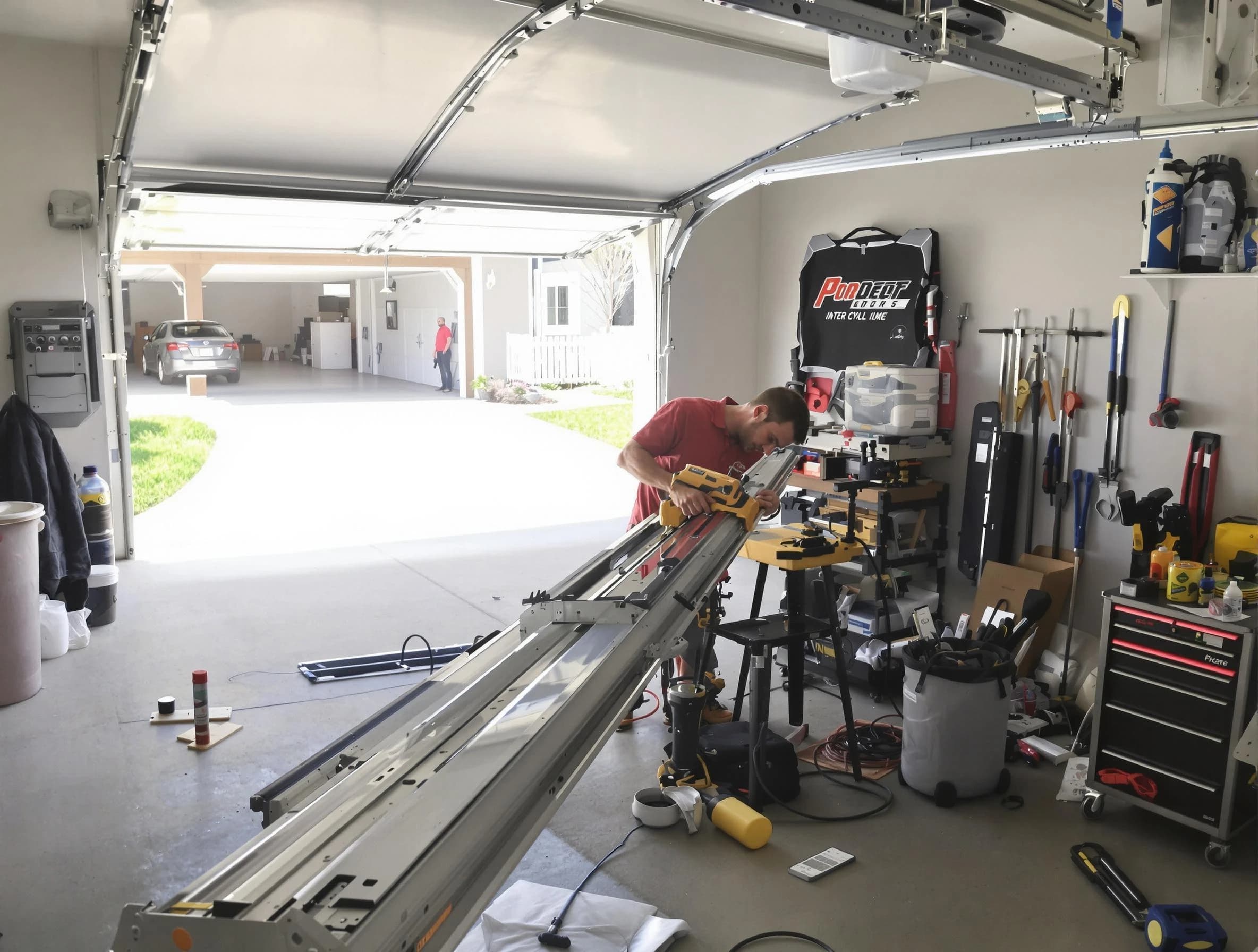 Clarkston Garage Door Repair expert performing track repair in Clarkston