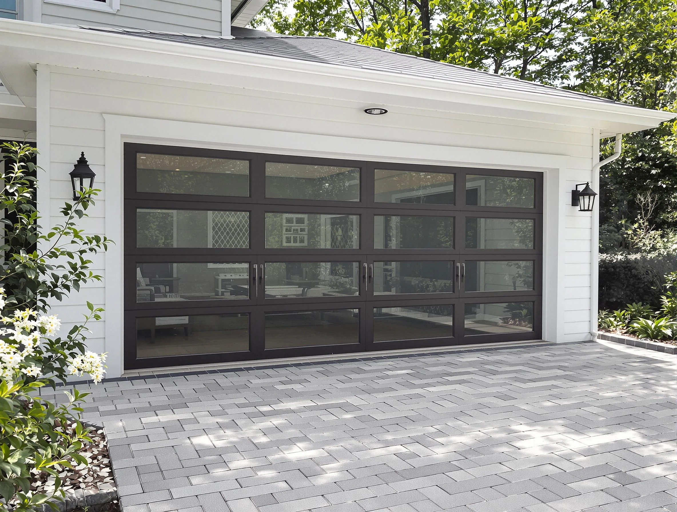 Clarkston Garage Door Repair design specialist presenting custom garage door options to Clarkston homeowner